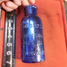 VINTAGE BLUE BROMO SELTZER EMERSON DRUG CO BALTIMORE MD ...