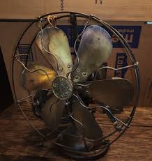 1917 GE AUU S6 Six Blade Brass fan antique All original time ...