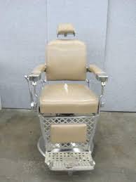 Antique Emil J. Paidar Barber's Chair 51" Tall x 41" Deep x 26" Wide, Headrest, Footrest Back Adjust. Auction | Auction Synergy