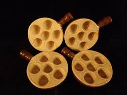 Lot - Four Emile Henry France Escargot Pans