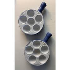 1960s French Emile Henry Quail Egg Snail Dishes- Set of 2 ...