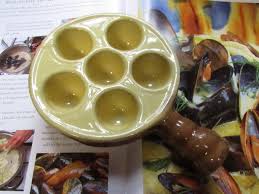 Vintage Escargot Plates French Dish Snail Dish Crockery ...