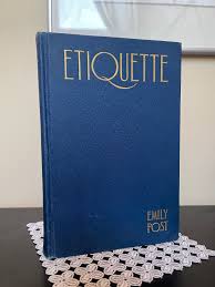 Vintage, Etiquette Blue Book of Social Usuage, Emily Post 1928 - Etsy
