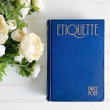 Vintage Etiquette Book Emily Post 1937 Hardback Blue Book of Social Usage Funk Wagnalls Company Manners Reference Art Deco Font New Enlarged - Etsy