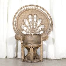 Rare 1930s French Wicker Rattan Emmanuelle Peacock Chair ...