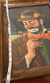 Vintage 70's EMMETT KELLY Sad Hobo CLOWNS Paintings Pair ...