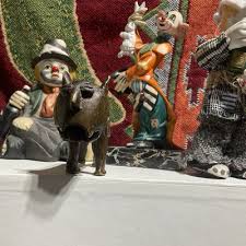 Lot Of 4Vintage Porcelain Clown Figurines. 1Melody In Motion 2 W/ Carrara Marbl | eBay