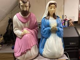 VINTAGE EMPIRE BLOW MOLD OUTDOOR LIGHTED NATIVITY JOSEPH ...