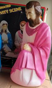 Empire Blow Mold Nativity 2 Piece Set 2 Lighted Mary Joseph ...