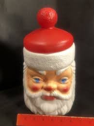 Vintage Christmas~ Blow Mold Santa Cookie Jar~ Carolina ...