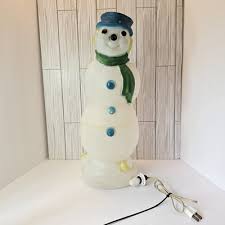 Vintage 1969 Empire Christmas Blow Mold Snowman Skater ...