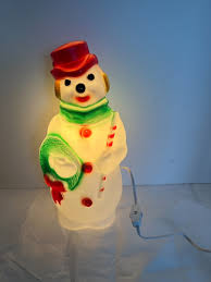 Vintage 1968 Mini Snowman Christmas Light Up Empire Blow ...