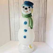 Vintage 1969 Empire Christmas Blow Mold Snowman Skater ...