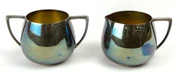 Vintage Silver Plated Sugar Bowl & Creamer Set Empire Crafts ...