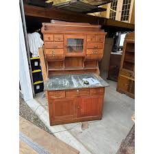 1920s Bakers Rack W/Multiple Compartments and Tin Surface | Chairish