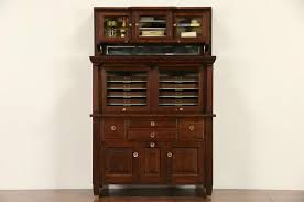 Oak Raised Panel Dentist 1900 Antique Dental, Jewelry or Collector Cabinet