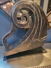 South Indian Carved Wood Boat Prow on Custom Stand | eBay