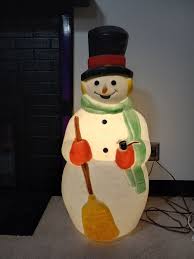 EMPIRE VNTG SNOWMAN BLOW MOLD 39" LIGHT UP Plastic Christmas ...
