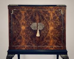 Antique Cocktail Cabinet, Queen Anne Long Leg Drinks Bar - Etsy