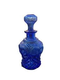 Vintage Cobalt Glass Decanter #2 in Very Rich Beautiful Blue ...
