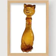 Antique | Dining | 95s Italian Amber Glass Cat Wine Decanter ...