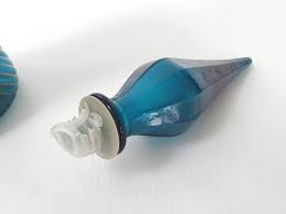 Empoli Genie Bottle Deep Blue Glass 1960 Vintage 60S 1960S ...