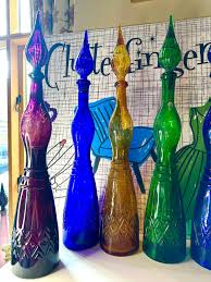 Vimax Creations Genie Bottles - Vintage Empoli Italian Glass ...