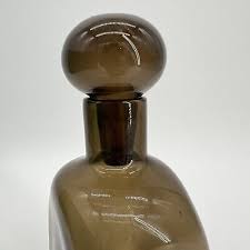 Vtg Brown Anthropologie Old Flame Candle Co. Art Glass ...