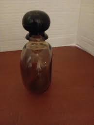 Vintage Brown Amber Glass Empty Perfume Bottle With Top | eBay