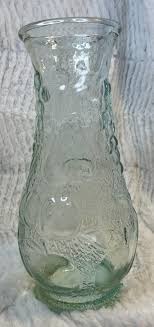 Vintage Italian Green Clear Glass 11" Vase with Raised Pear ...