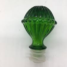 Imperial Emerald Green Glass Grapes Decanter Vintage Dimensional Design Stopper | eBay