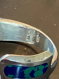 Taxco Azurite 950 Sterling Bracelet Clamper Cuff Silver ...