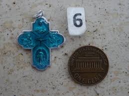 Religious Vintage French Catholic Enameled Crucifix Pendant Medal Charm Cross Holy Virgin Mary, Saint Christopher and Joseph. ( HH 6 ) - Etsy