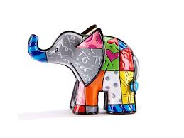 Britto Mini Figurine: Elephant - Artreco