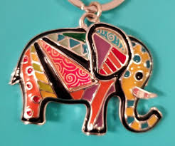 NEW Good Luck ELEPHANT KEY CHAIN enamel colorful keychain ...