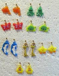 Children's Nickel Free Soft Colorful Stud Earrings Fish-Turtle-Dolphin-Butterfly | eBay