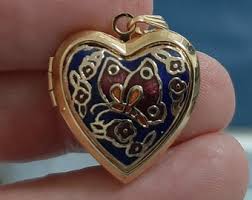 Gold Toned Locket Pendant Necklace - Etsy