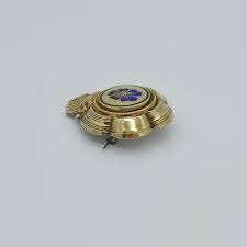 Biedermeierbrosche mit Stiefmütterchen - vintart.de