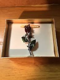 Liz Claiborne Long Stem Rose Brooch Pin | eBay