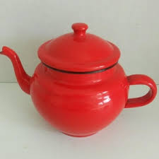 Jazzy Little Teapot in Red Enameled Metal. Bright Red for Lovely Entertaining and Display. A Splash of Vibrant Color for Fine Serving. - Etsy