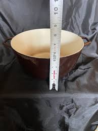 Vintage Copco Michael Lax Denmark Mocha D4 Enameled Cast Iron Dutch Oven w/ Lid | eBay