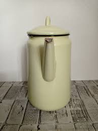 Vintage Yellow Enamel Tea Pot, Soviet Enamelware, Old Yellow Coffee Pot, Rustic Enamelware, Old Metal Vase, Rustic Vase - Etsy