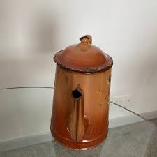 1930s French Enamel Coffee Pot Vintage French Enamel Coffee Pot Stove Top Coffee Pot French Country Hand Painted 1940s Brown Enamel Sale - Etsy Denmark