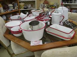 Red and White Enamelware