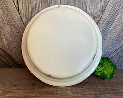 Vintage Enamel Small 10.25 Inch Bowl {enamelware Basin Indoor Garden} Herb Succulent Plants. Vintage Distressed Planter Garden Kitchen Art - Etsy