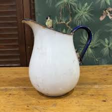 Large White Enamel Funnel Vintage - The Junk Parlor