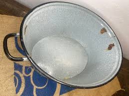 Enamel Tub, Antique Tub, Tin Tub, Valentine's Day Gift ...