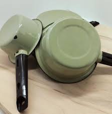VTG MCM 1970 AVOCADO GREEN 3 ENAMELWARE POTS /PANS NO SCRATCHES | eBay