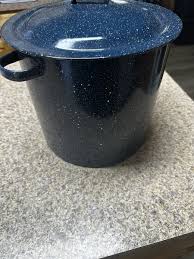 12 Qt Large 10" Wide x 9" Tall Blue & White Speckles ...