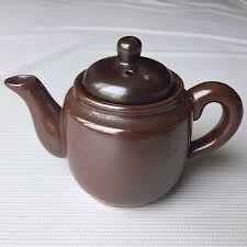 Ceramic Pottery Teapot Small Brown Shiny Glaze Vintage Retro MCM Made in Japan | eBay